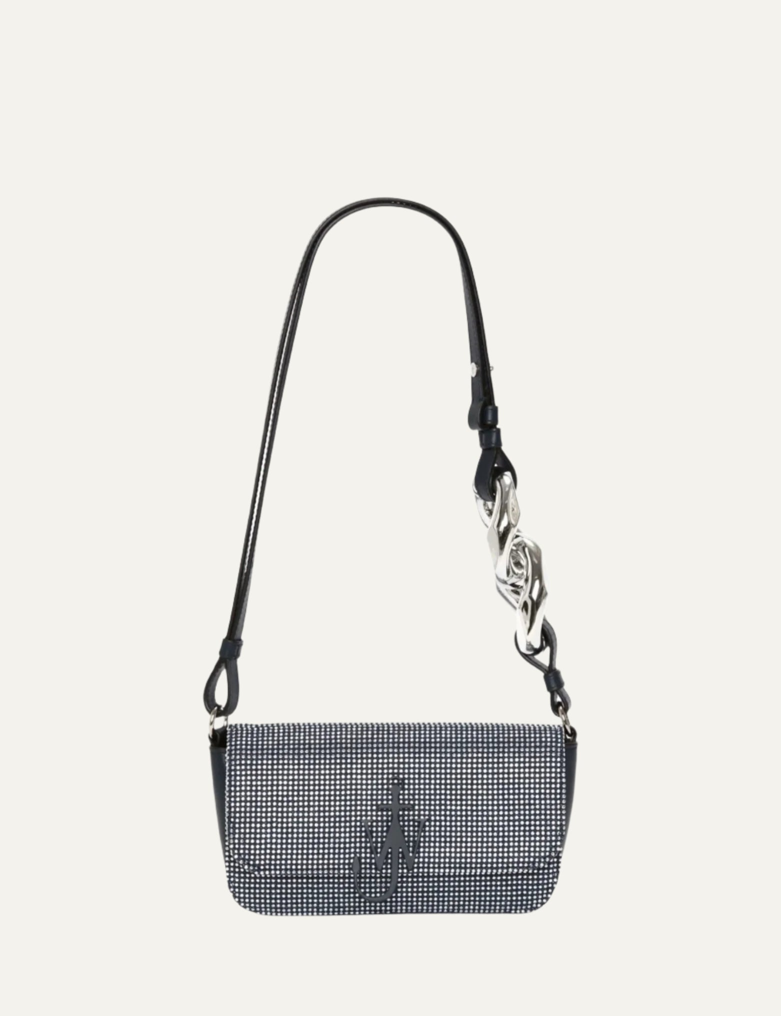 JWANDERSON STUDDED CHAIN BAGUETTE ANCHOR BAG