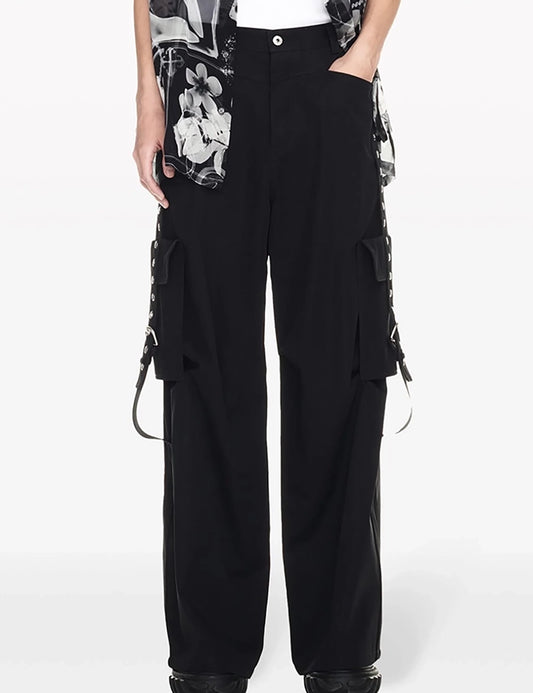 OFF WHITE BUCKLES COT CARGO PANT
