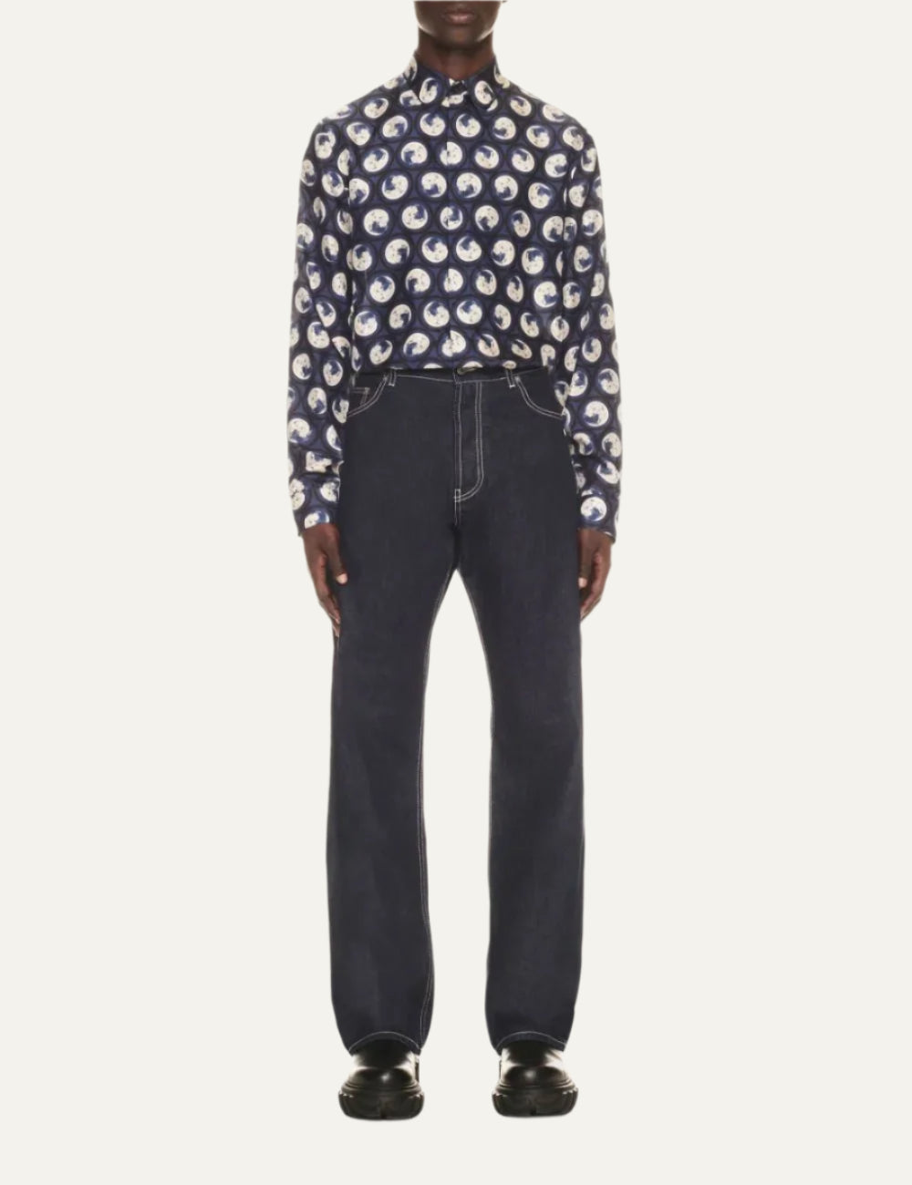 OFF WHITE OFF EMB LOOSE JEANS OFF WHITE