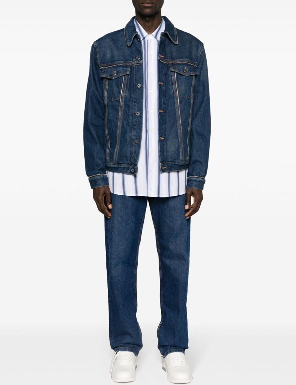 OFF WHITE ARR ZIP DET SKATE JEANS OFF WHITE