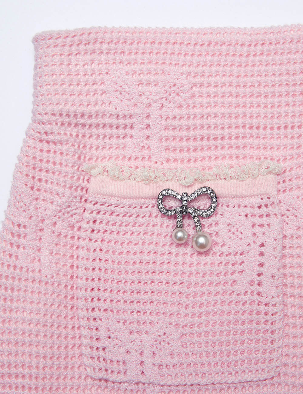 SELF-PORTRAIT CROCHET MINI SKIRT