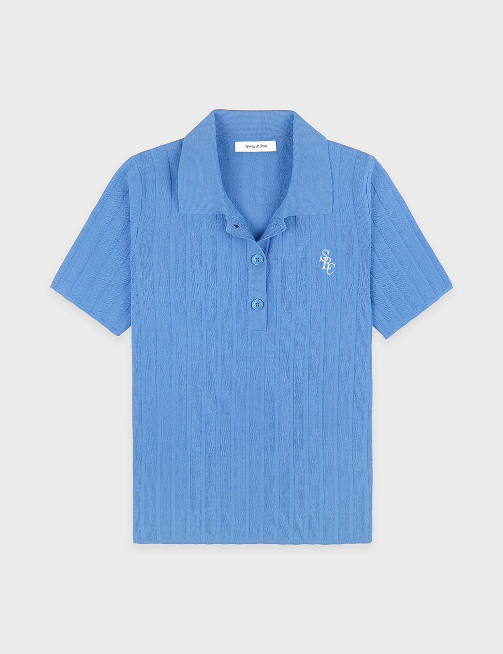 SPORTY & RICH SRC RIBBED POLO