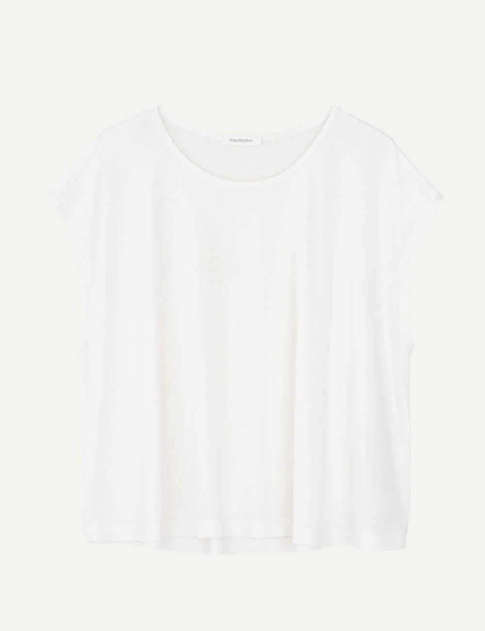 PHILOSOPHY CROPPED TOP OFF WHITE