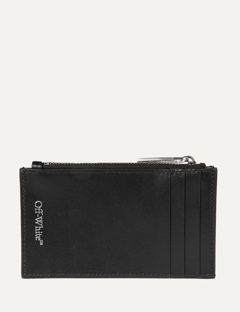 OFF WHITE BOOKISH ZIPPED CARD HOLDER