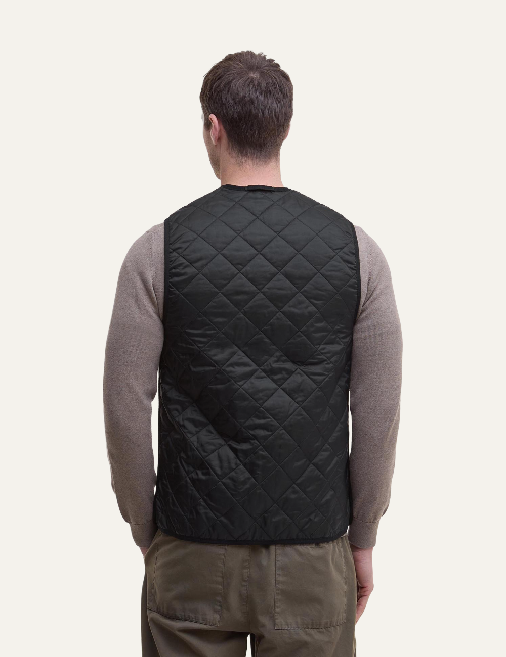 BARBOUR QUILTED WAISTCOAT BLACK/TURF