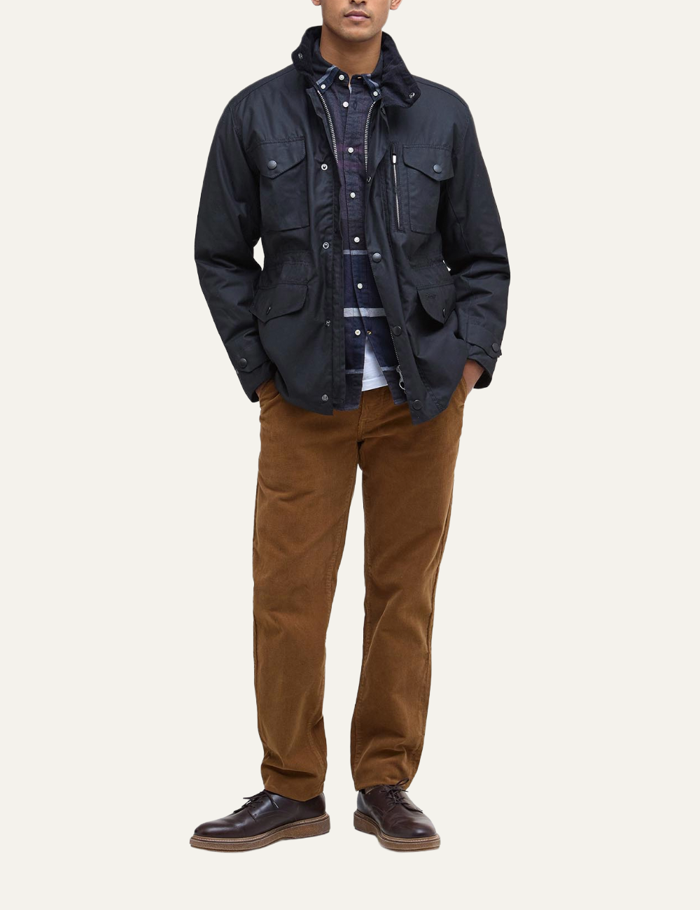 BARBOUR SAPPER WAX JACKET BLACK