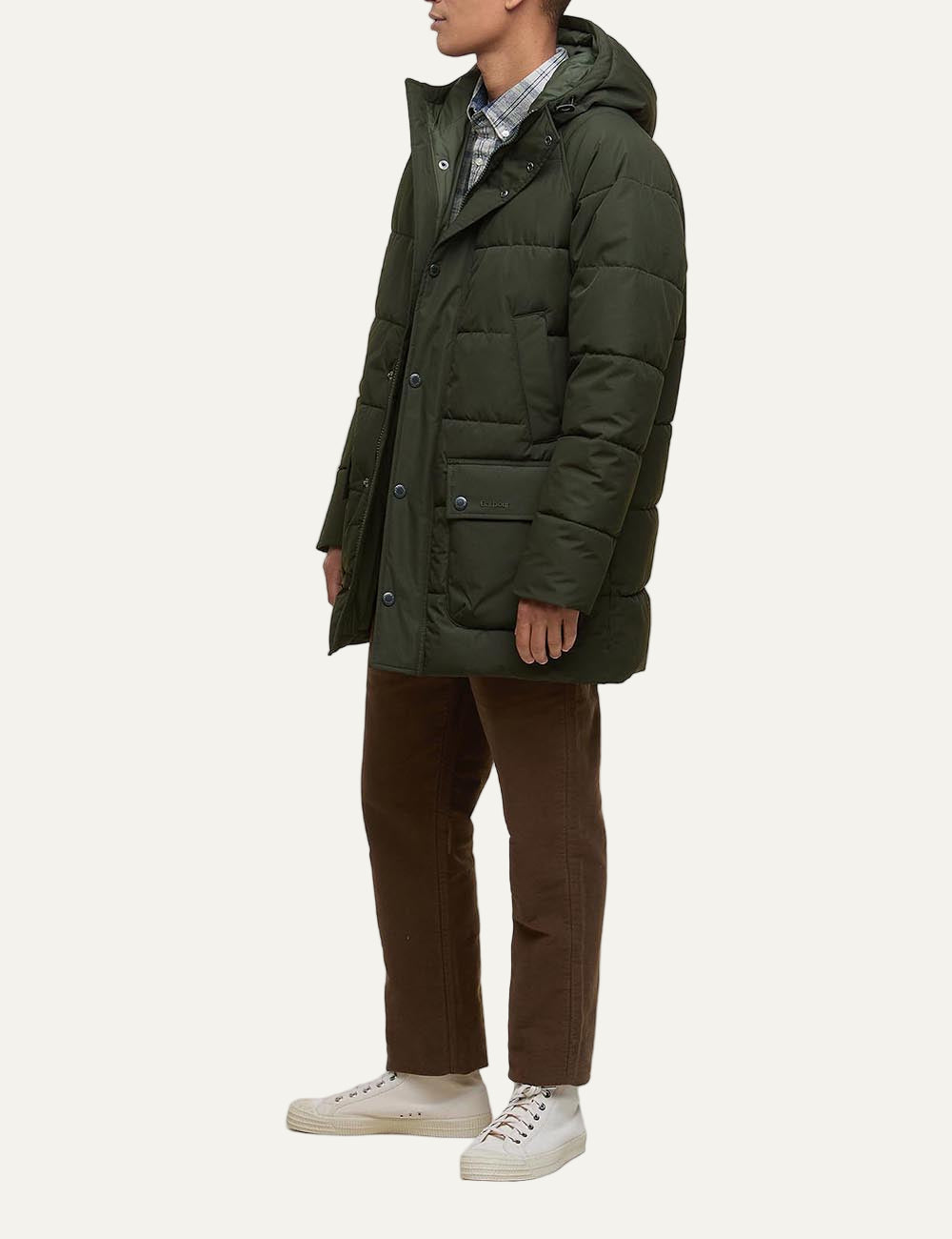 BARBOUR HOODED BEDALE PUFFER JACKET