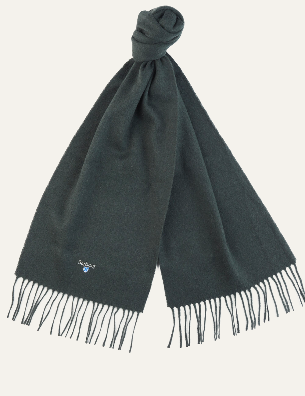 BARBOUR PLAIN LAMBSWOOL SCARF GREEN
