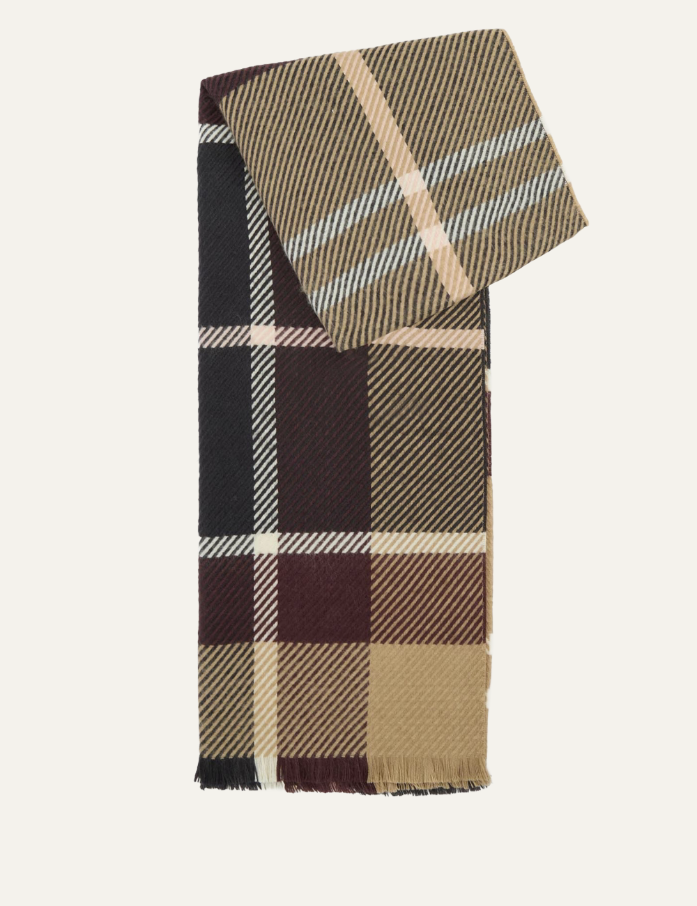 BARBOUR BLAIR TARTAN SCARF GARDENIA TARTAN