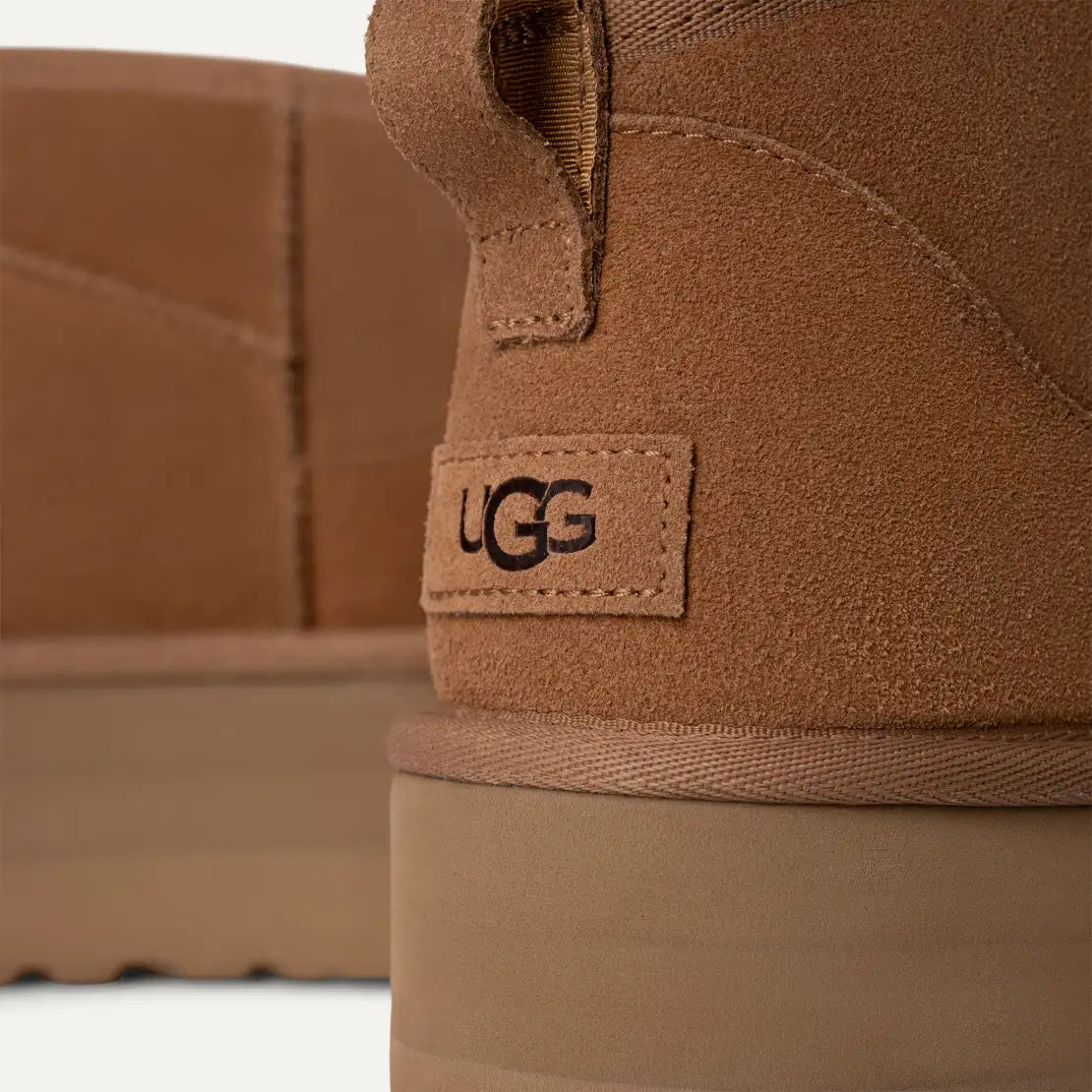UGG CLASSIC ULTRA MINI PLAT CHESTNUT