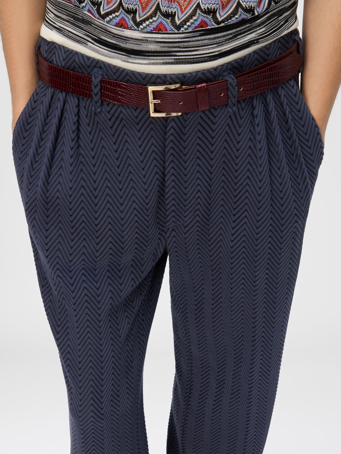 MISSONI Tailored Pants with Zigzag Pattern