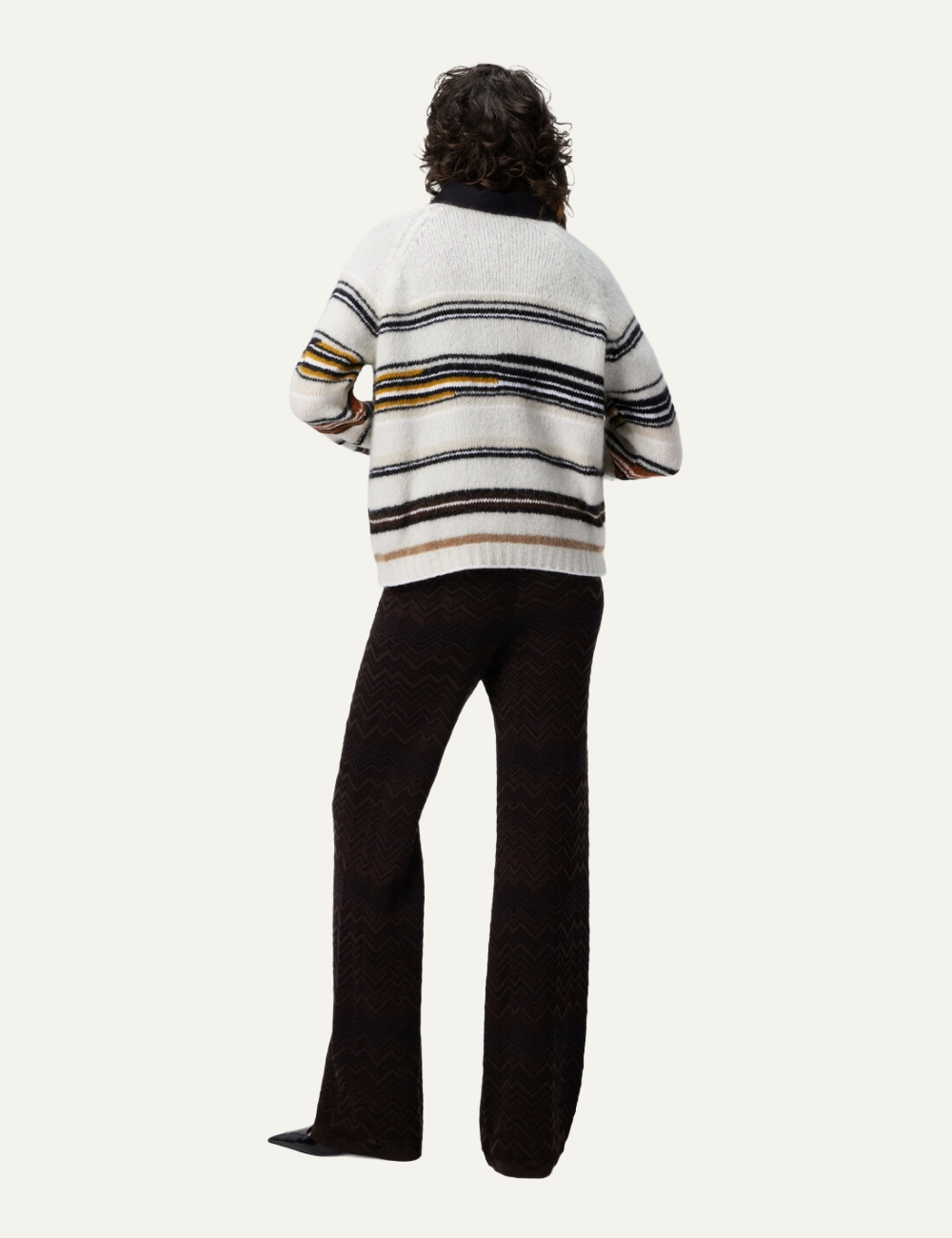 MISSONI TROUSERS SOLID BROWN