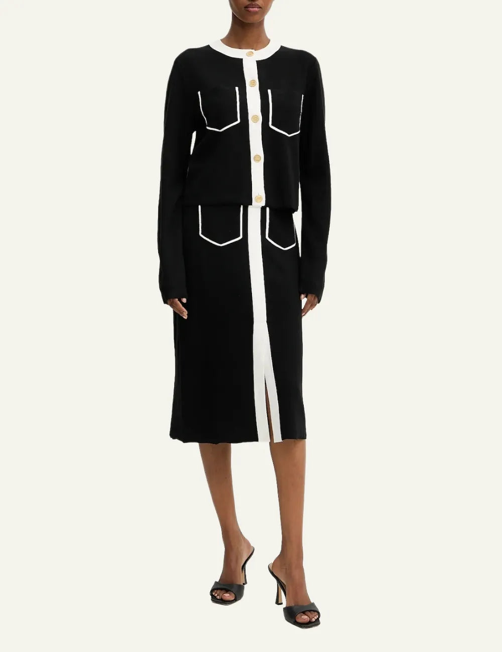 KARL LAGERFELD BW KNIT SKIRT