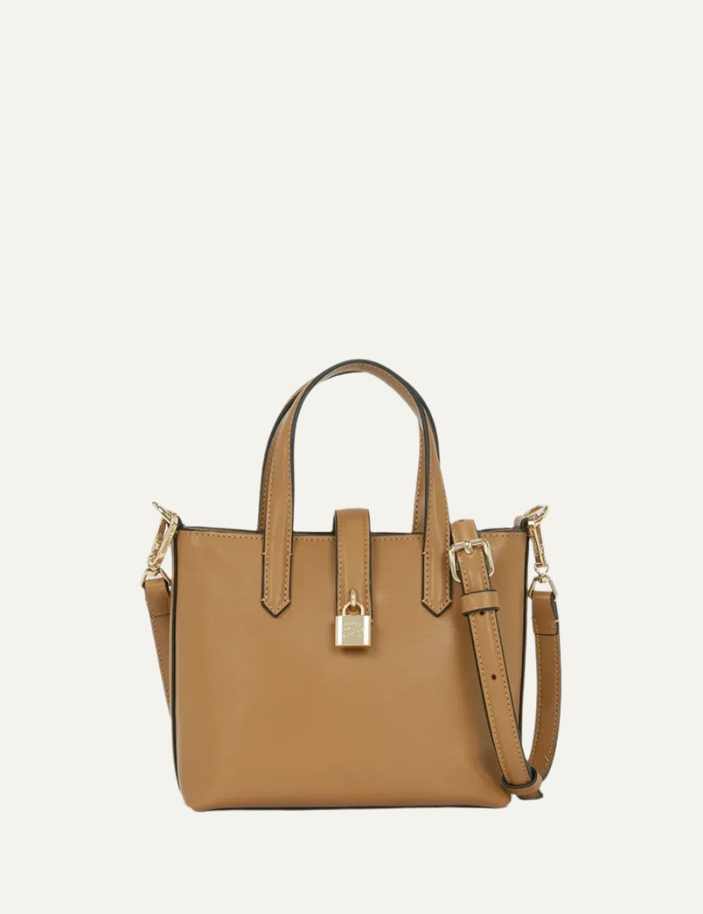 KARL LAGERFELD PADLOCK MINI TOTE CARAMEL