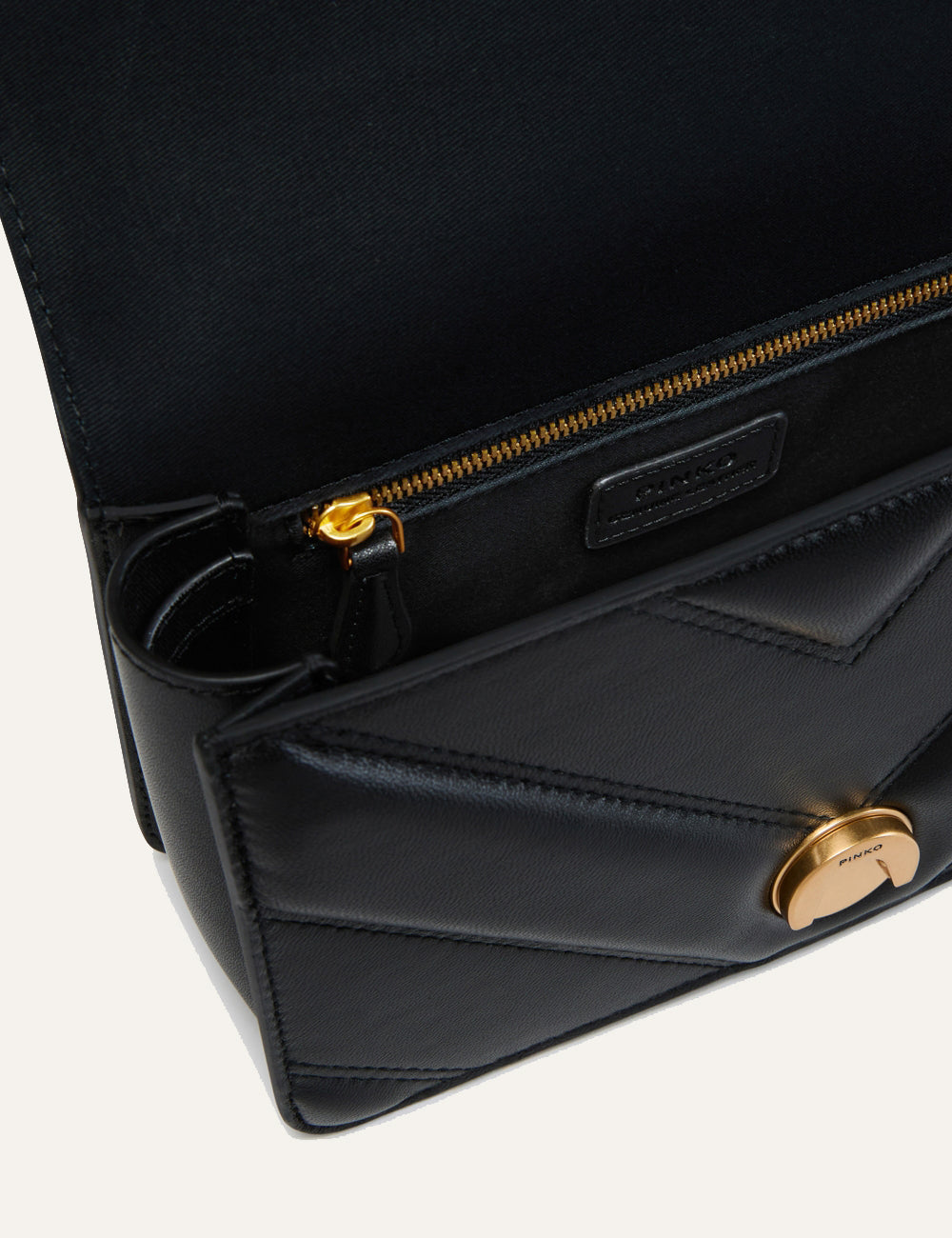 PINKO LOVE ONE MINI LIGHT DC SHEEP NAPPA BIG CHEVRON DS