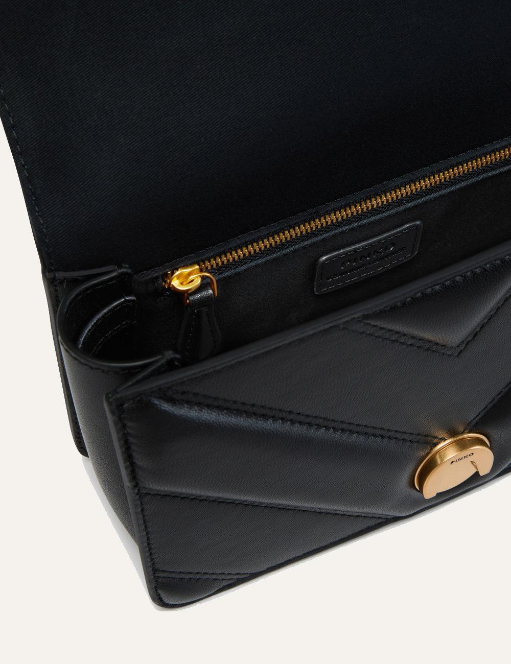 PINKO LOVE ONE MINI LIGHT DC SHEEP NAPPA BIG CHEVRON DS