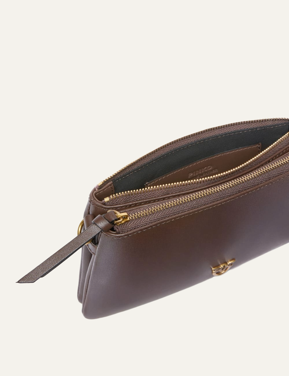 PINKO DOUBLE MINI BAG IN ΜΑΤΤ LEATHER