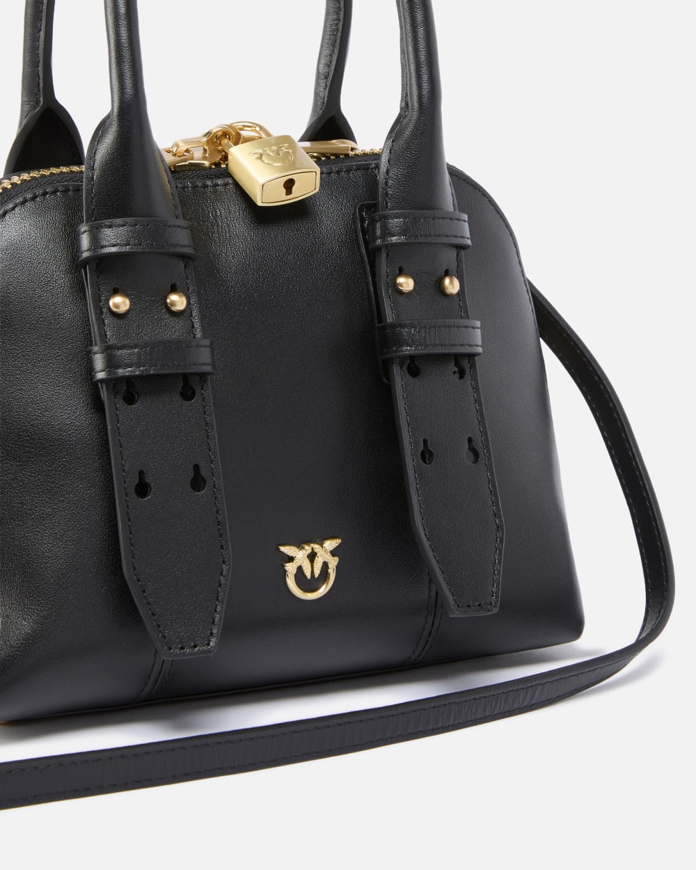 PINKO BOWLING BAG ZIP MINI PELLE NAPLAK