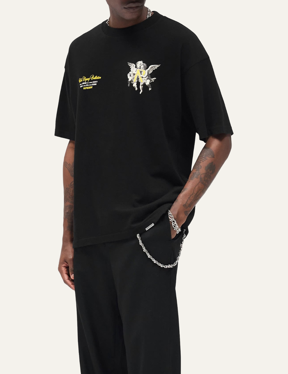 REPRESENT CHERUBS T-SHIRT JET BLACK