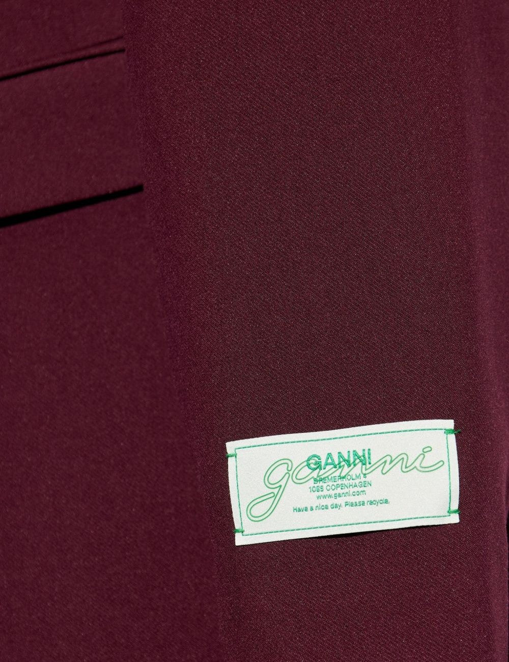 GANNI FUTURE TWILL SUITING BLAZER