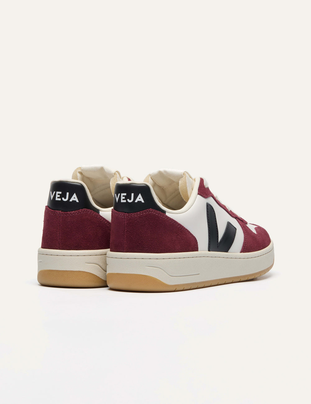 VEJA V-10 WHITE BLACK AMARANTE