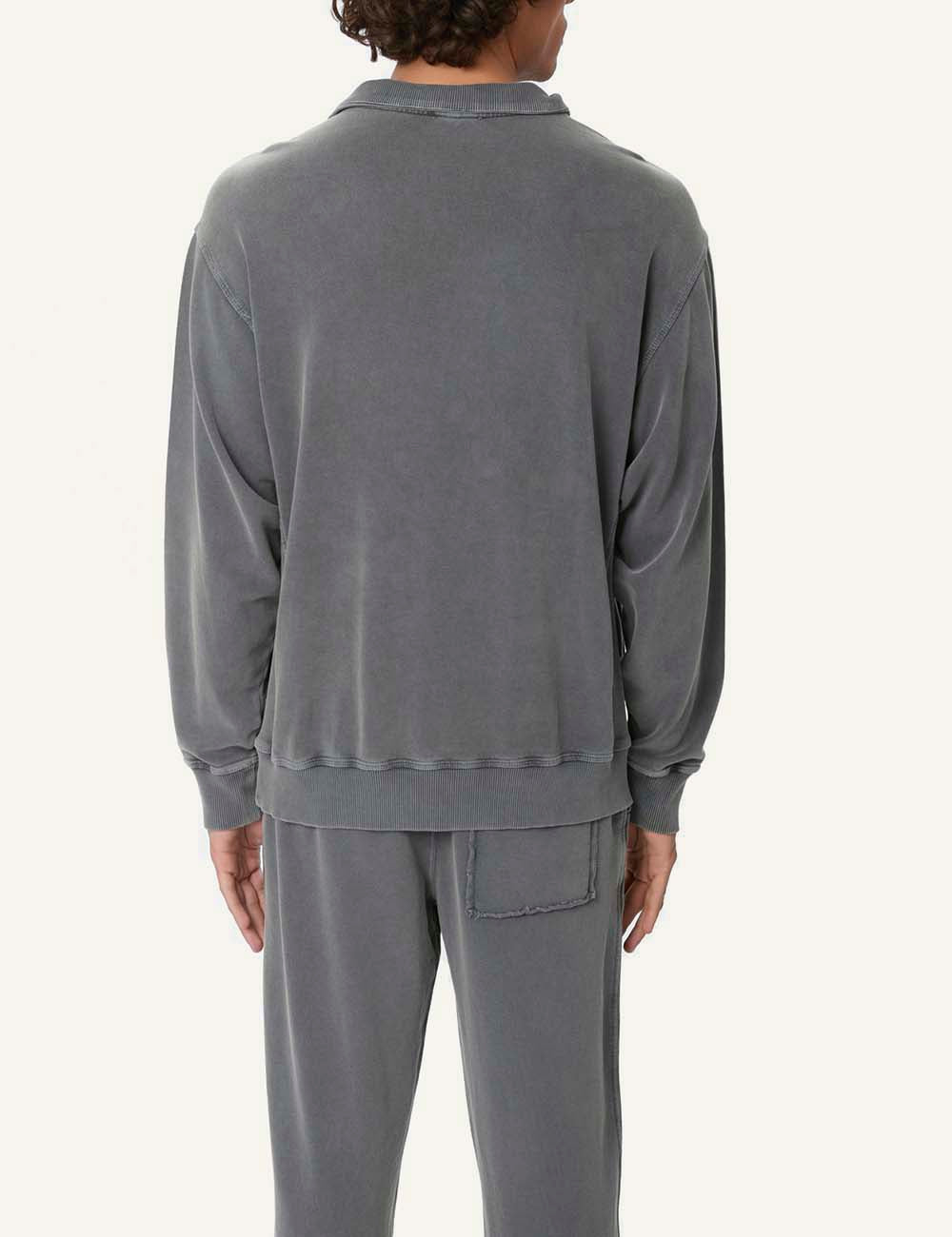 DIRTY LAUNDRY DROPPED SHOULDER HALF-ZIP CREWNECK