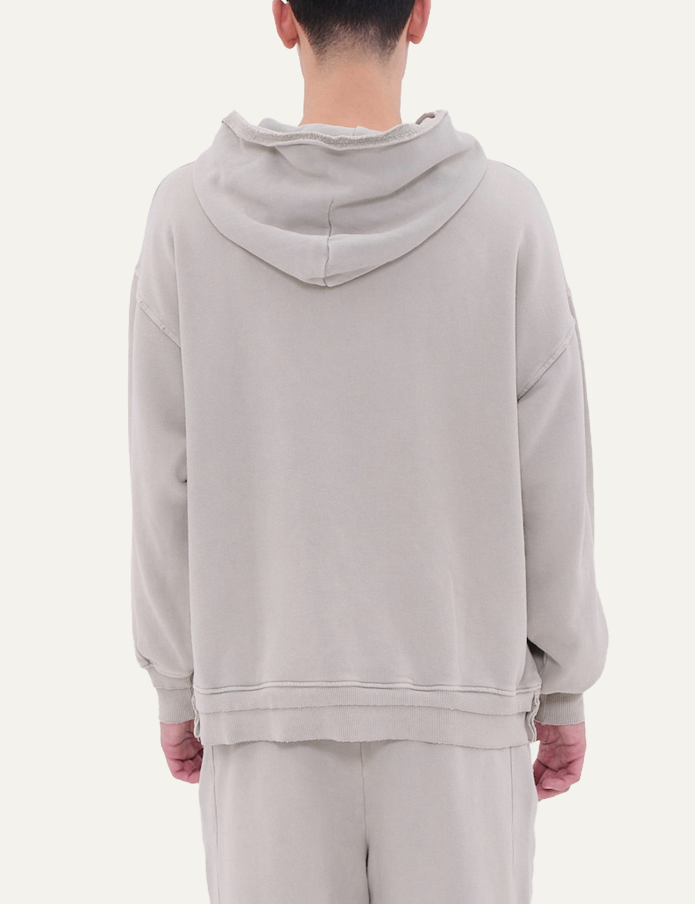 DIRTY LAUNDRY RELAXED HOODIE WITH RIB DETAILS