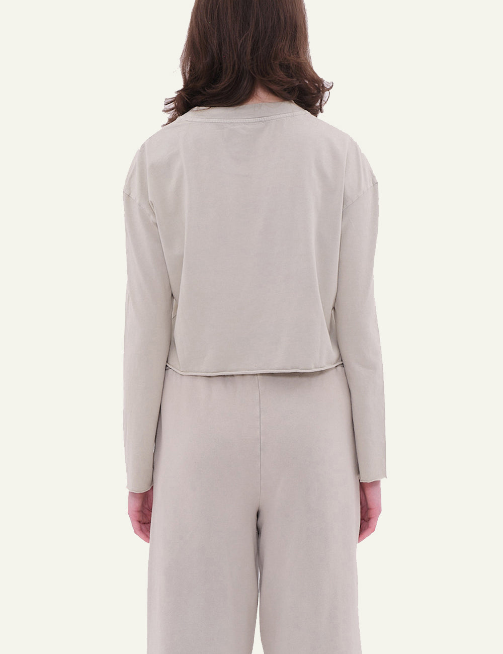 DIRTY LAUNDRY BOXY LONGSLEEVE VINTAGE GREIGE