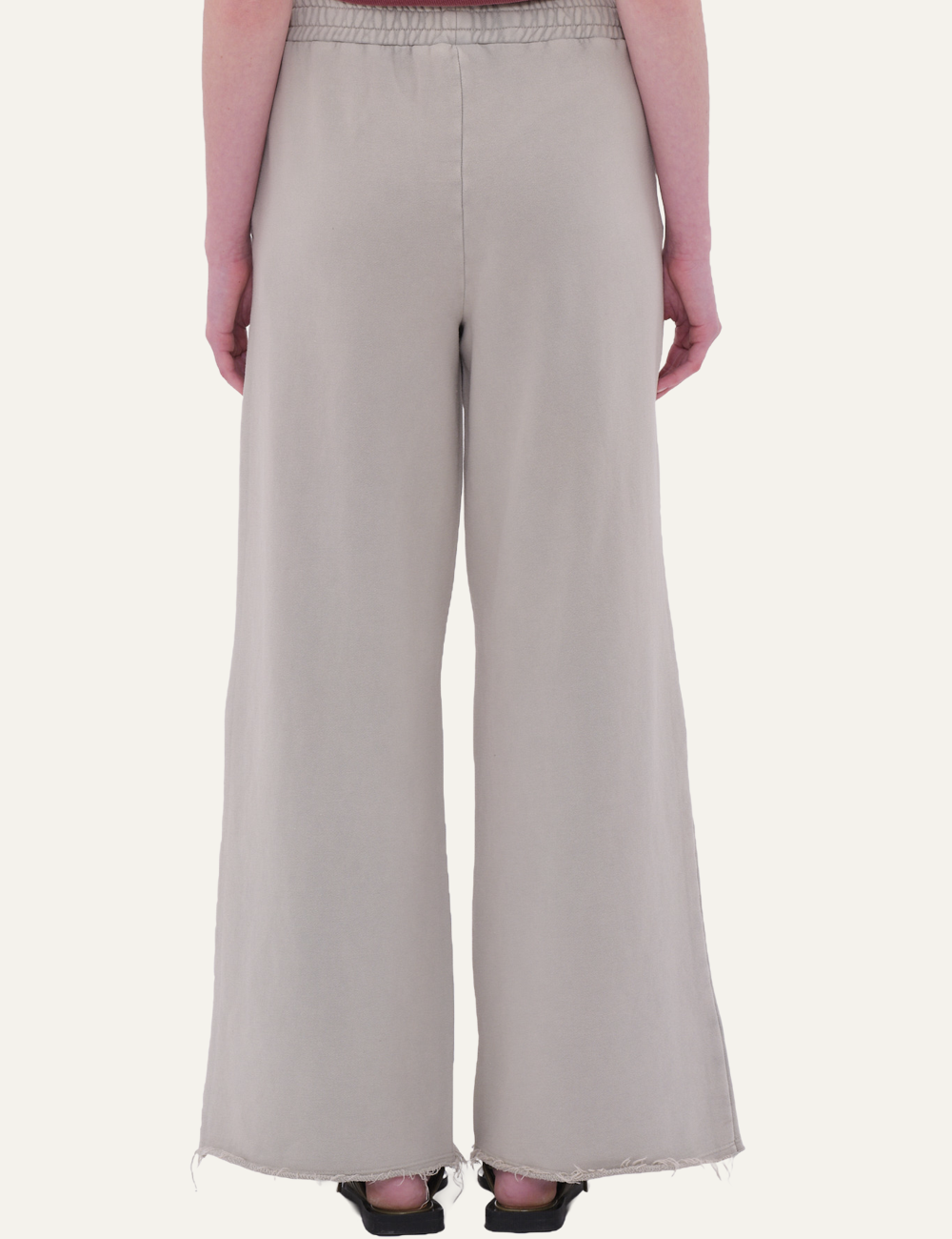 DIRTY LAUNDRY WIDELEG SWEATPANTS WITH RAW EDGES