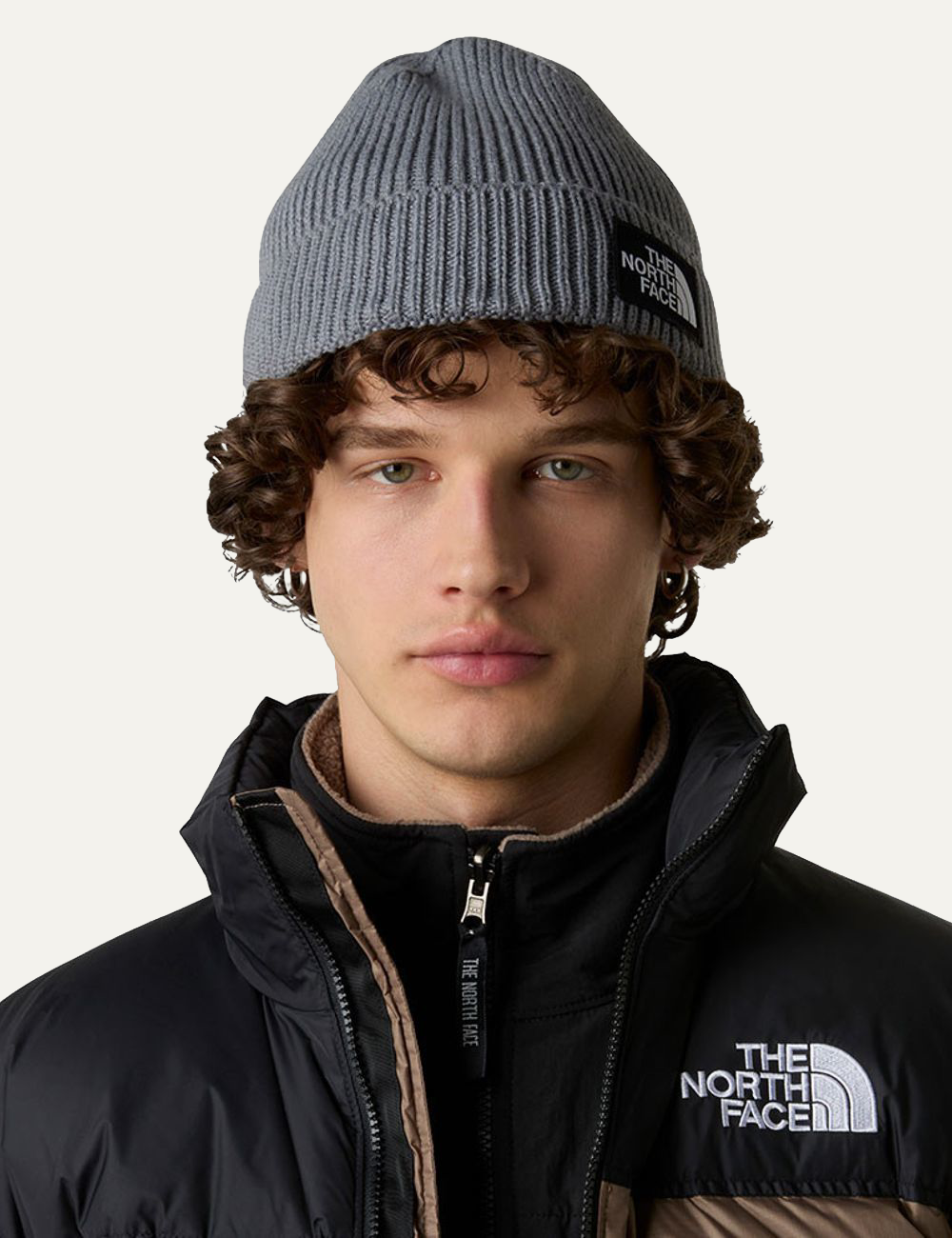 THE NORTHFACE TNF LOGO BOX CUFFED GREY