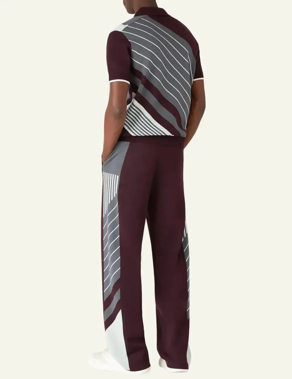 CASABLANCA DIAGONAL SPORTY POLO