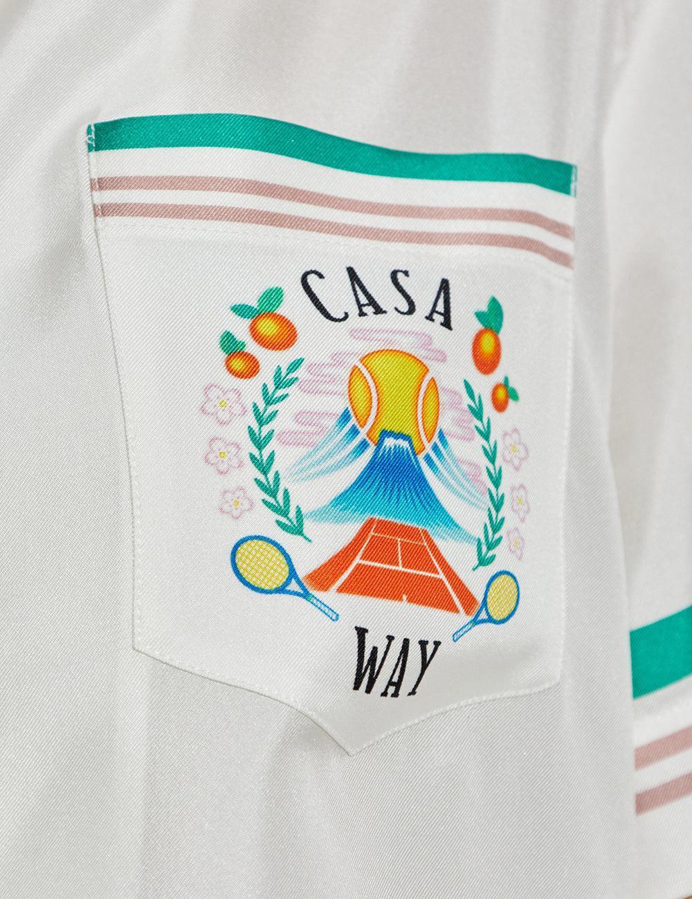 CASABLANCA CUBAN COLLAR SS SHIRT