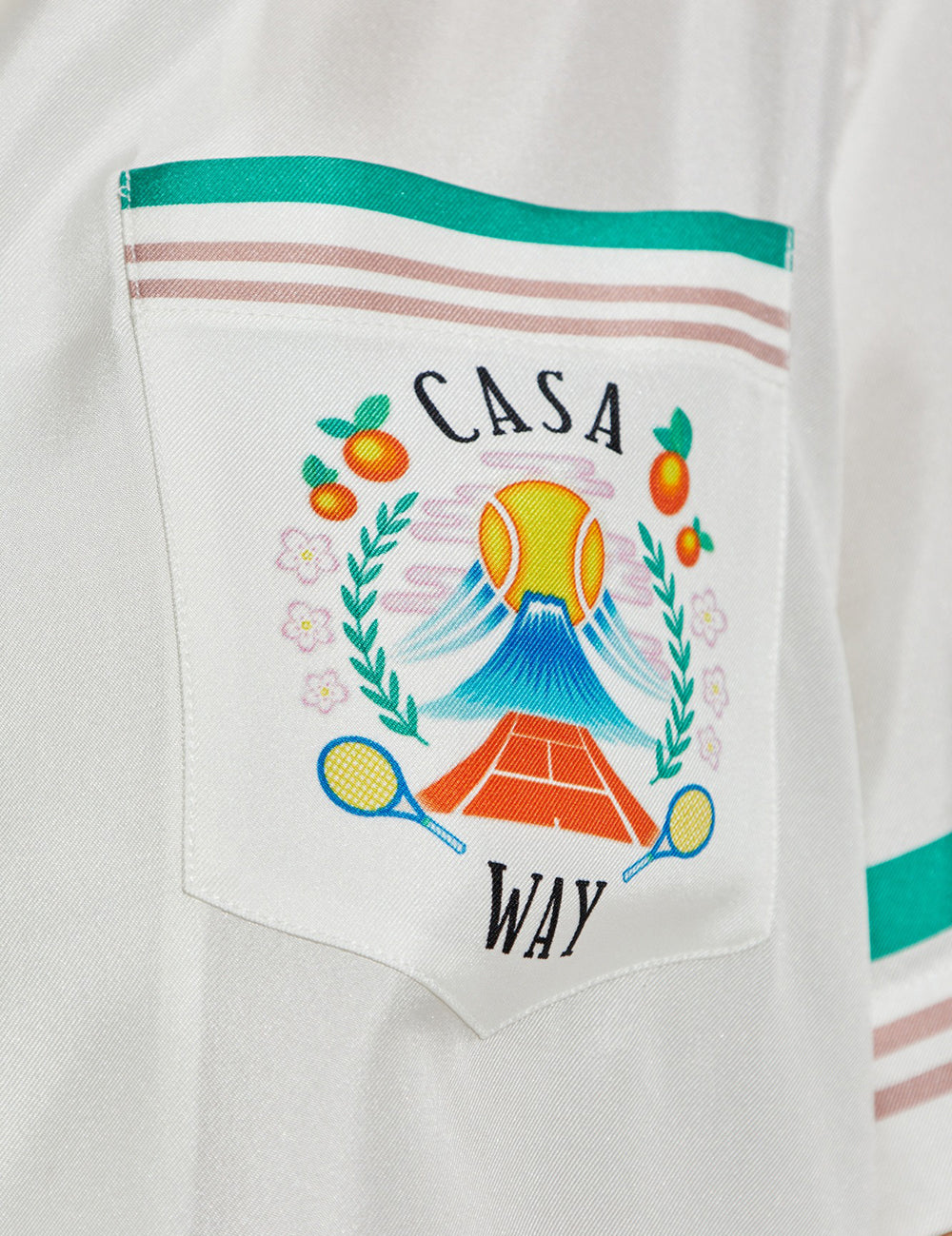 CASABLANCA CUBAN COLLAR SS SHIRT