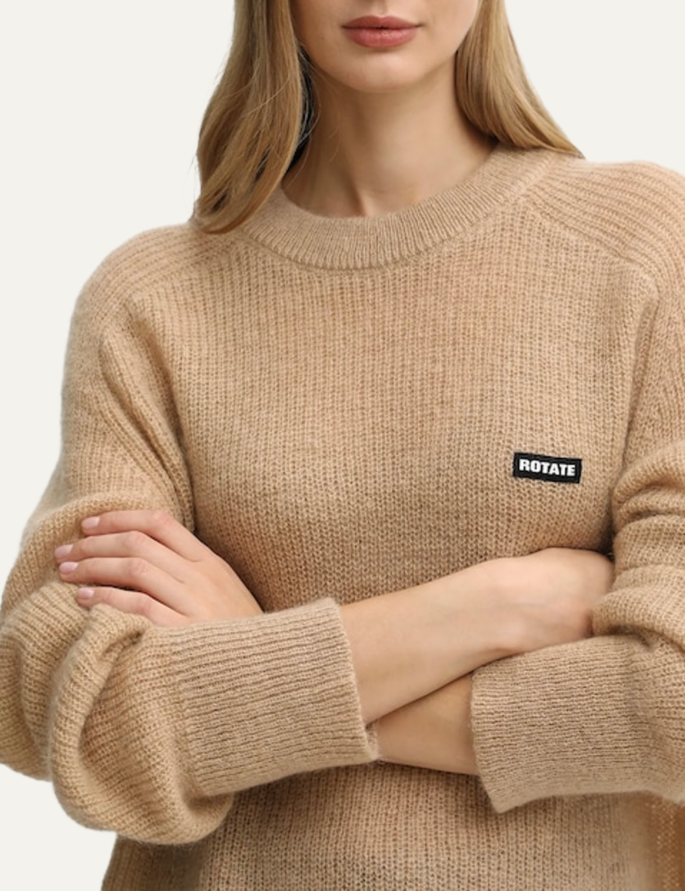 ROTATE LIGHT KNIT LOGO SWEAT