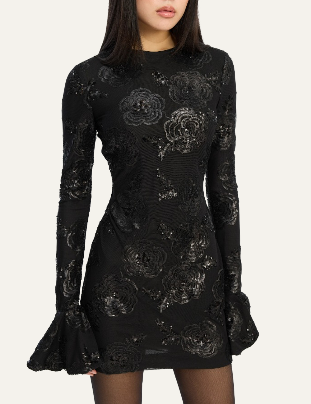 ROTATE SEQUINS MINI DRESS