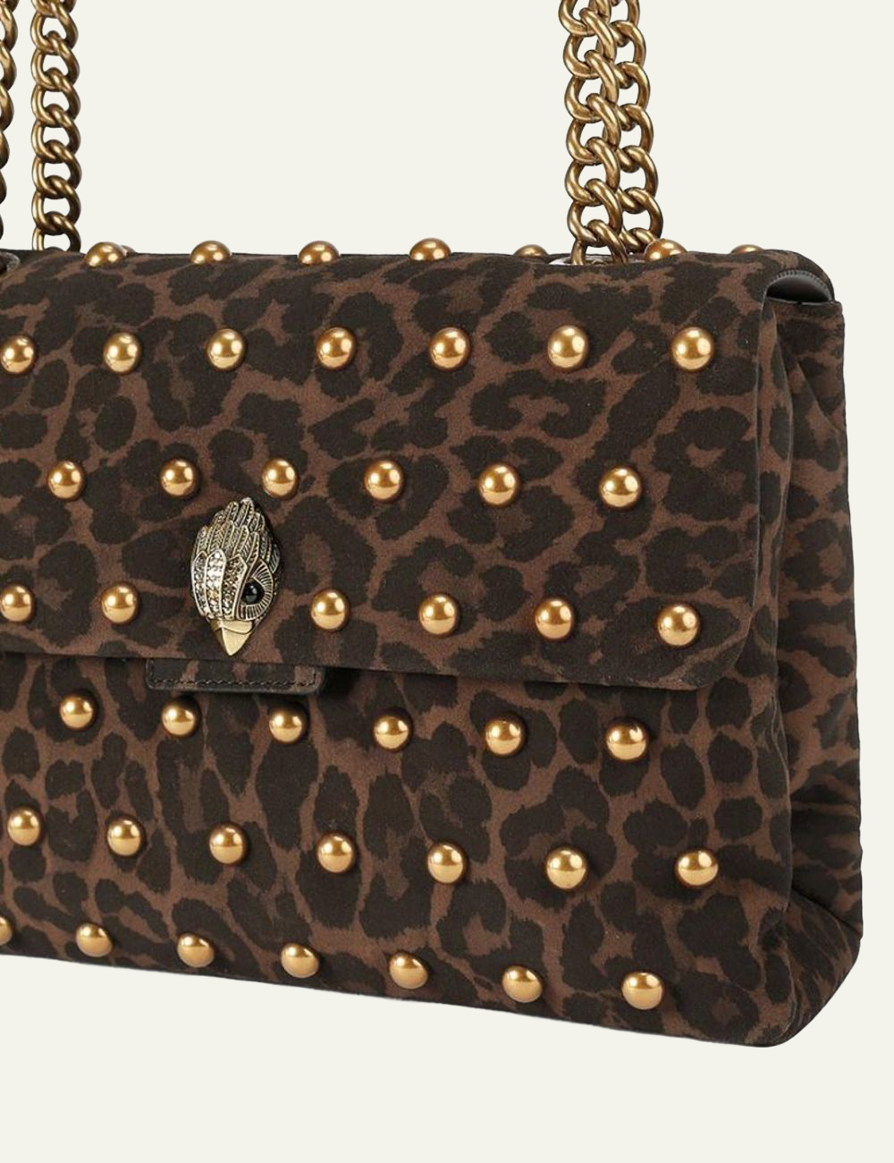 KURT GEIGER LG KENSINGTON STUDS DARK BROWN