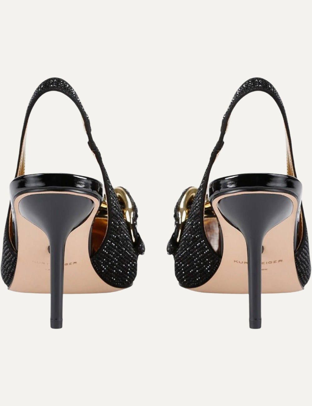 KURT GEIGER CRYSTAL CHAIN SLINGBACK