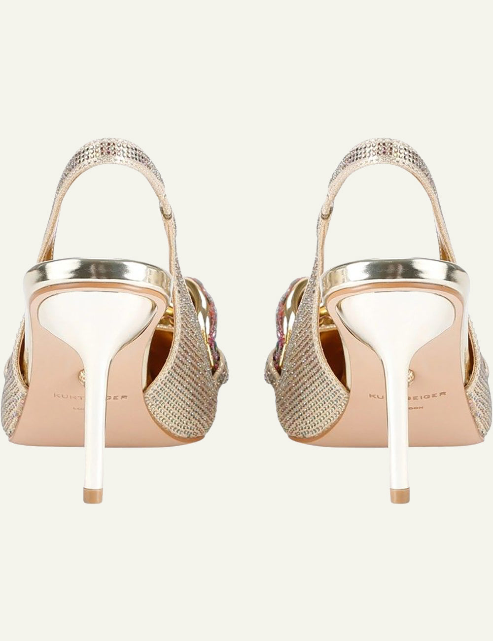 KURT GEIGER CRYSTAL CHAIN SLINGBACK