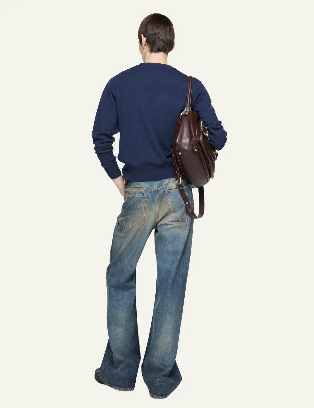 ACNE STUDIOS CREWNECK JUMPER - YAK WOOL NAVY MELANGE