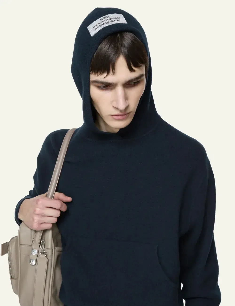ACNE STUDIOS CASHMERE HOODIE INK BLUE