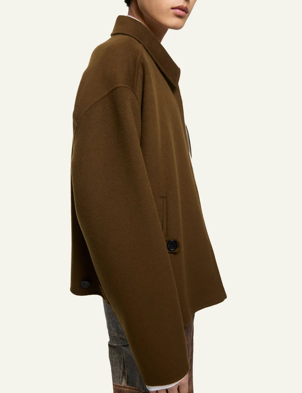ACNE STUDIOS CASHMERE JACKET OLIVE GREEN