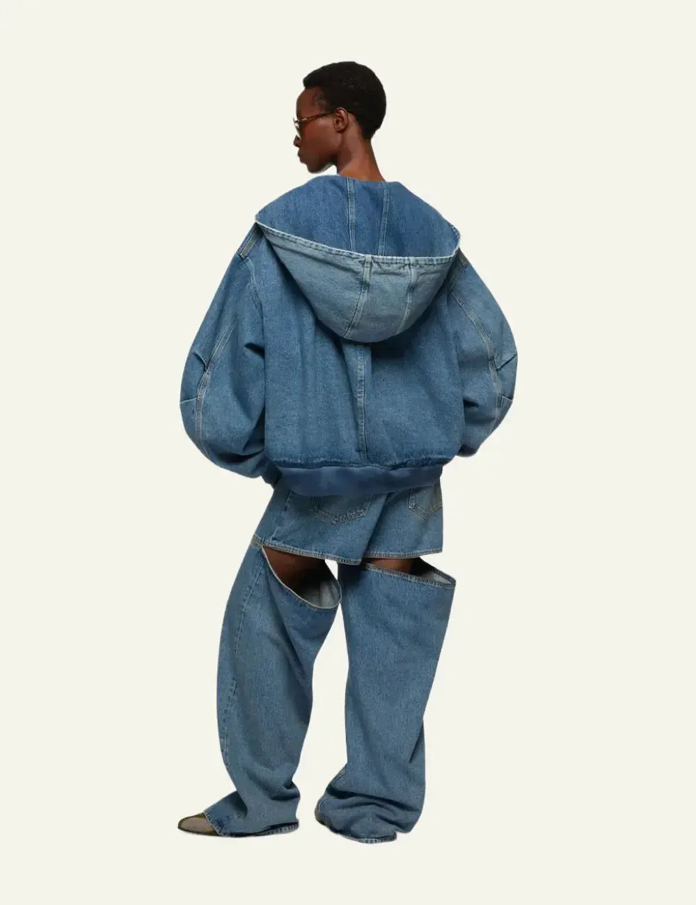 THE ATTICO DENIM SKY BLUE BOMBER