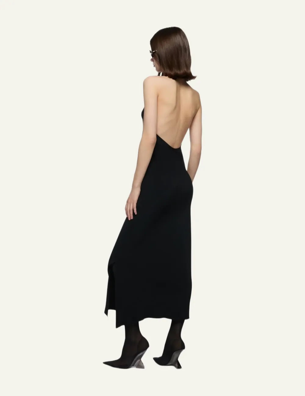 THE ATTICO BLACK MIDI DRESS