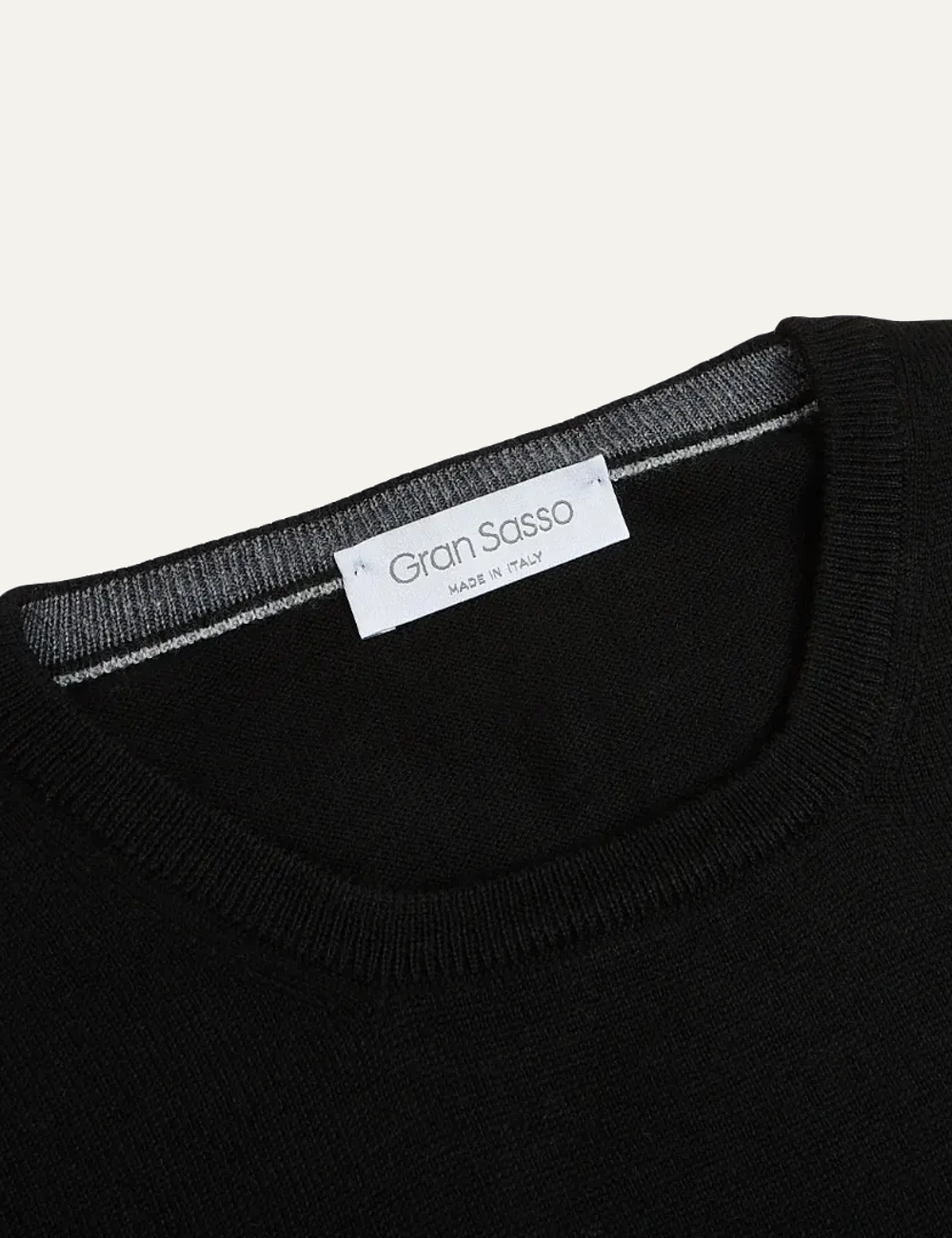 GRAN SASSO CREW PULLOVER BLACK