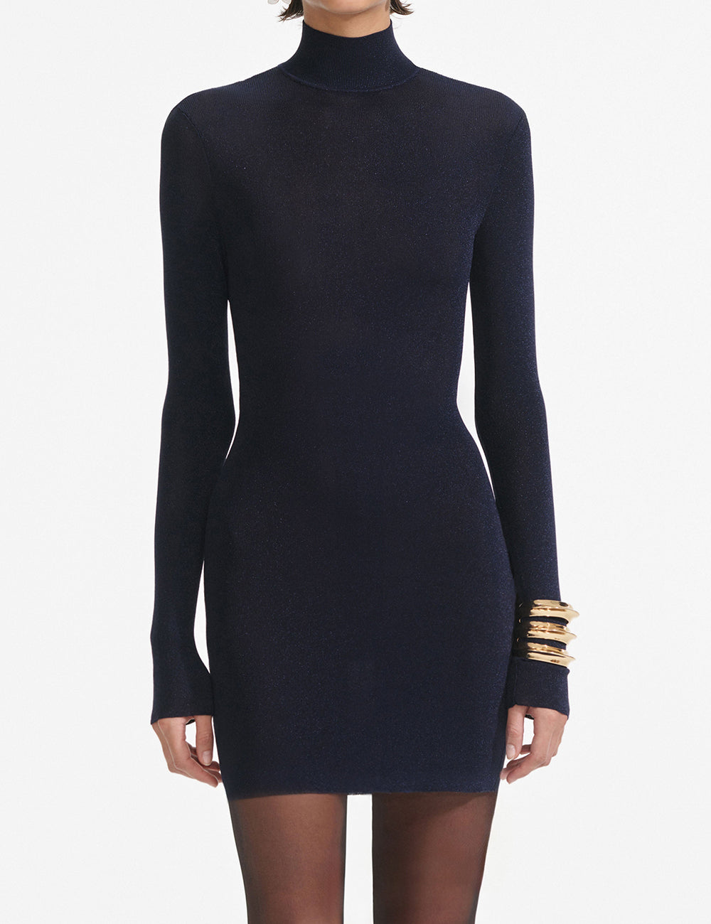 SELF-PORTRAIT KNIT MINI DRESS