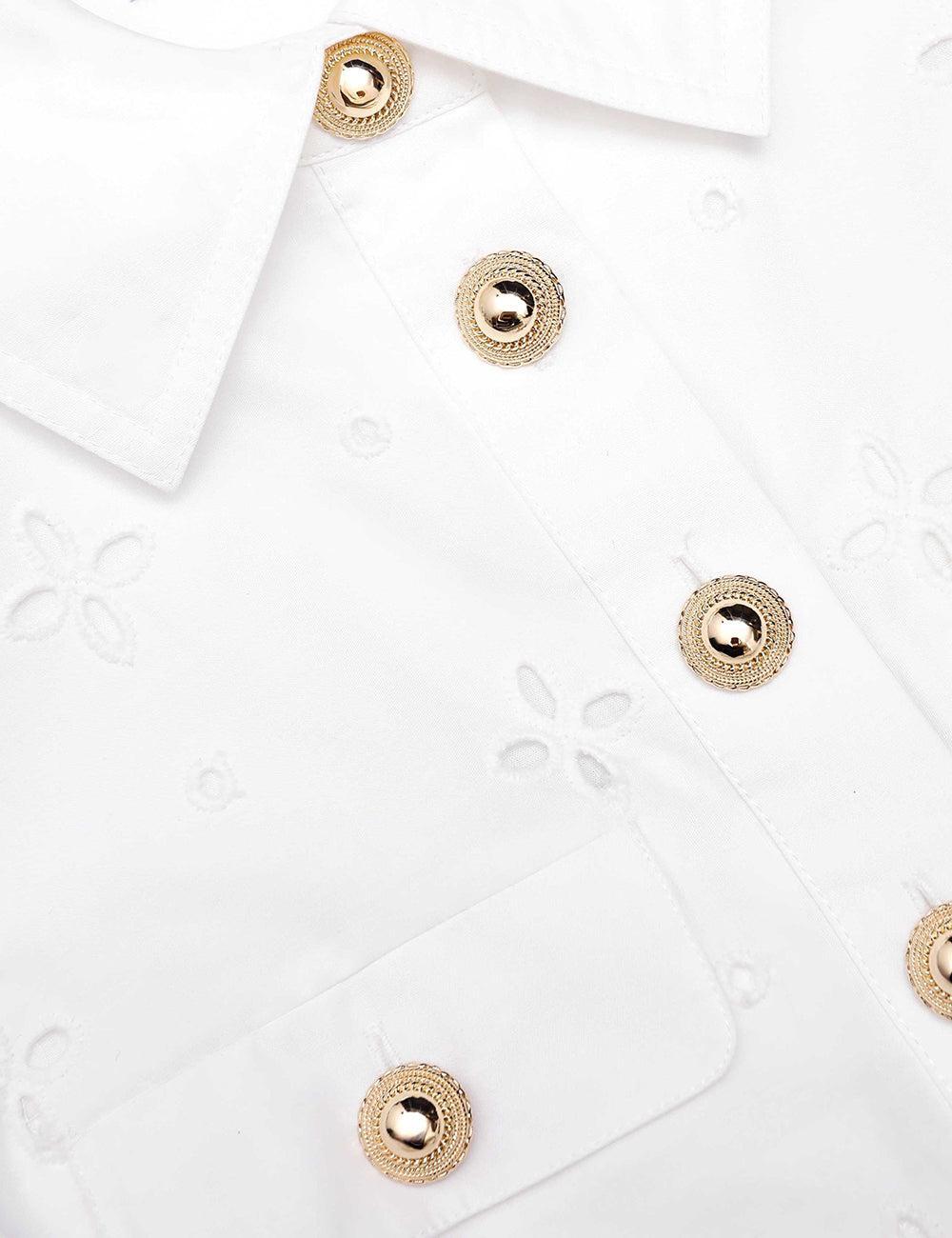 SELF-PORTRAIT BRODERIE MINI DRESS