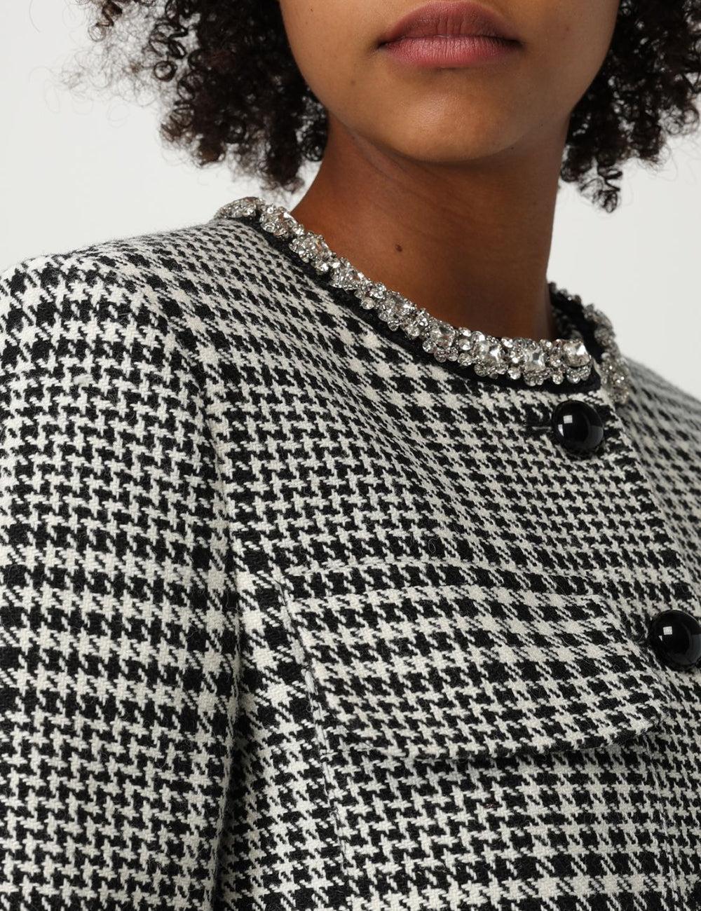 SELF-PORTRAIT CRYSTAL TRIM JACKET