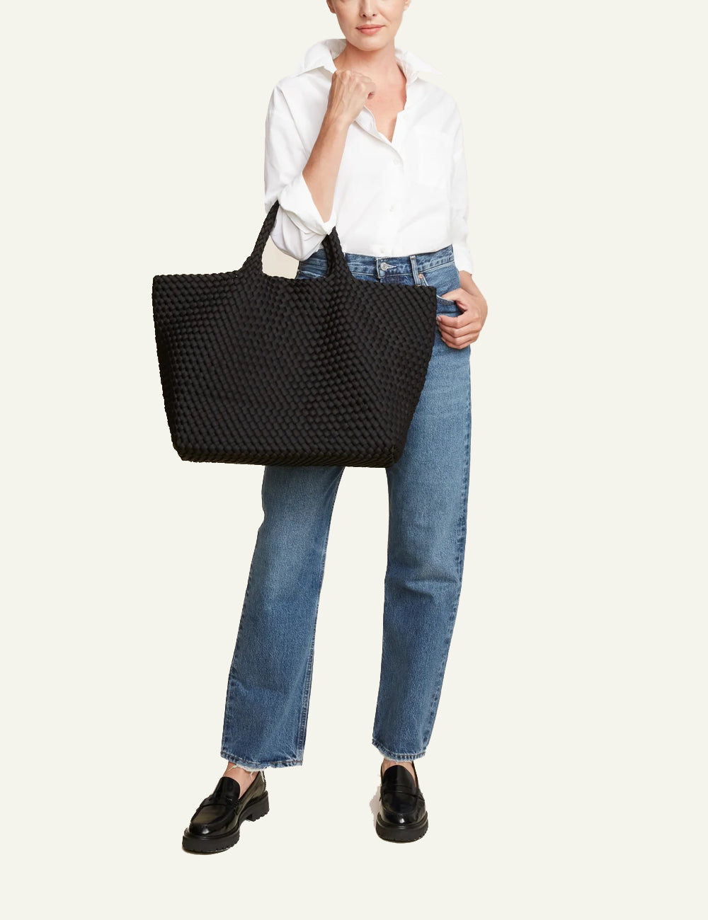 NAGHEDI ST BARTHS LARGE TOTE BLACK