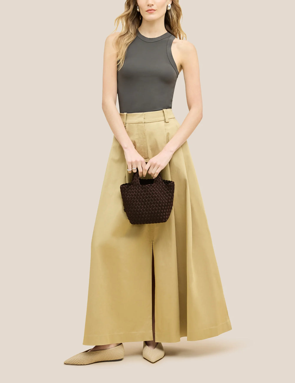 NAGHEDI ST BARTHS PETIT TOTE CHOCOLATE