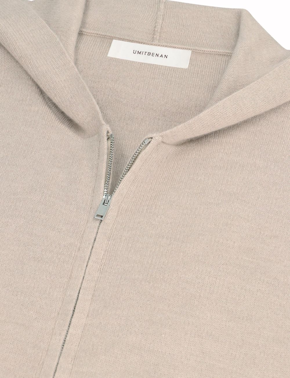 UMIT BENAN SUNSET KNIT HOODIE LIGHT BEIGE